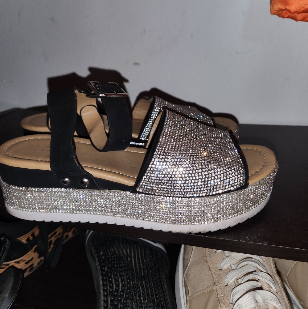 Bling Rhinestone Sandals - Picture 3 of 3